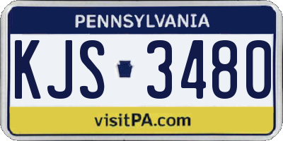 PA license plate KJS3480