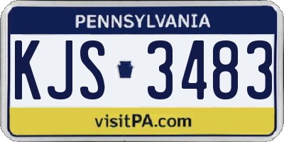PA license plate KJS3483
