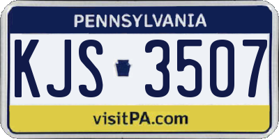 PA license plate KJS3507