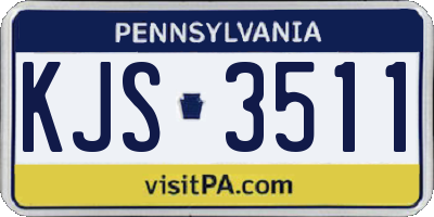 PA license plate KJS3511