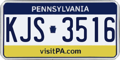 PA license plate KJS3516