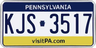 PA license plate KJS3517