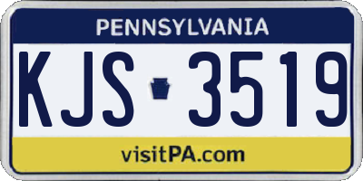 PA license plate KJS3519