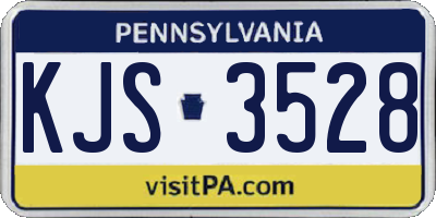 PA license plate KJS3528