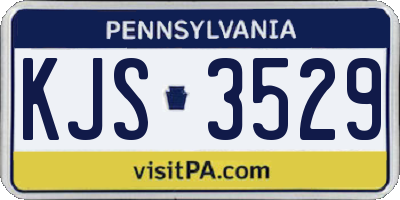 PA license plate KJS3529
