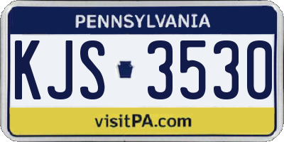 PA license plate KJS3530