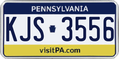 PA license plate KJS3556
