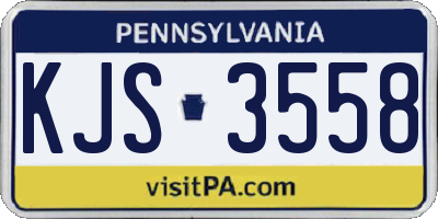 PA license plate KJS3558