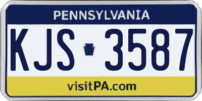 PA license plate KJS3587