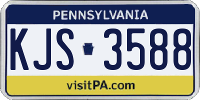 PA license plate KJS3588