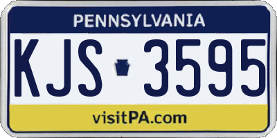 PA license plate KJS3595