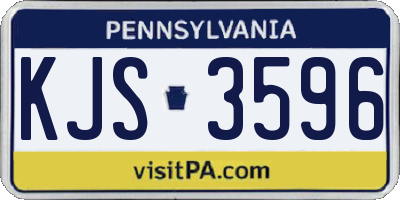 PA license plate KJS3596