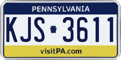 PA license plate KJS3611