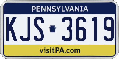 PA license plate KJS3619