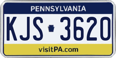 PA license plate KJS3620