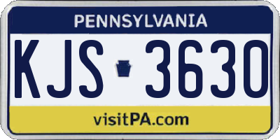 PA license plate KJS3630
