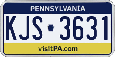 PA license plate KJS3631