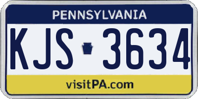 PA license plate KJS3634