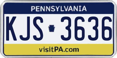 PA license plate KJS3636