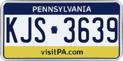 PA license plate KJS3639