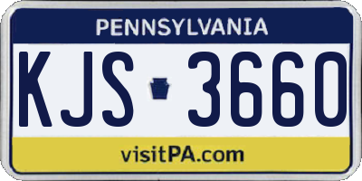 PA license plate KJS3660