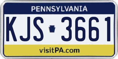 PA license plate KJS3661