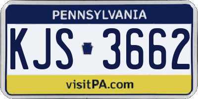 PA license plate KJS3662