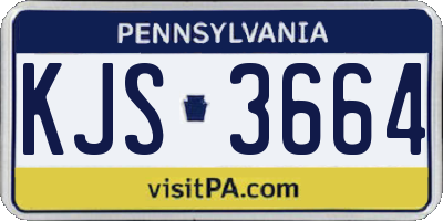 PA license plate KJS3664
