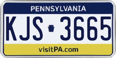 PA license plate KJS3665