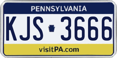 PA license plate KJS3666