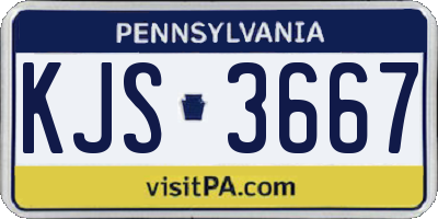 PA license plate KJS3667