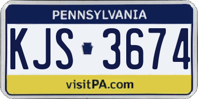 PA license plate KJS3674