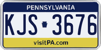 PA license plate KJS3676