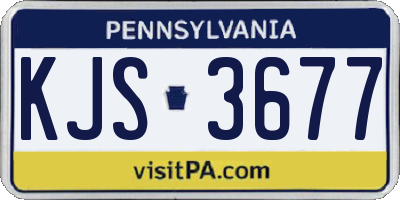 PA license plate KJS3677