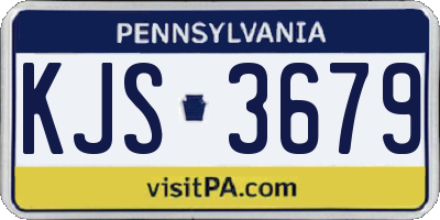 PA license plate KJS3679