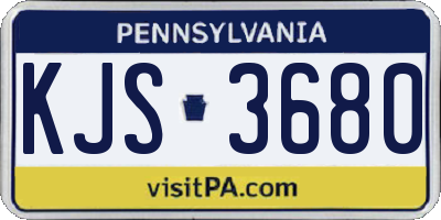 PA license plate KJS3680