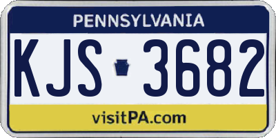 PA license plate KJS3682
