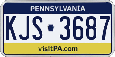 PA license plate KJS3687