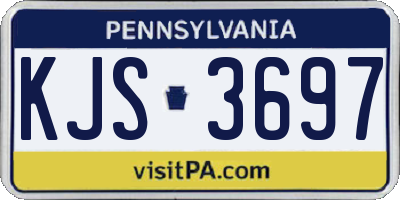 PA license plate KJS3697