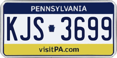 PA license plate KJS3699