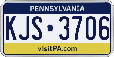 PA license plate KJS3706