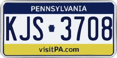PA license plate KJS3708