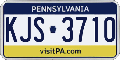 PA license plate KJS3710