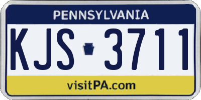 PA license plate KJS3711