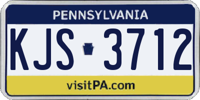 PA license plate KJS3712