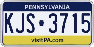 PA license plate KJS3715