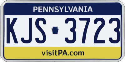 PA license plate KJS3723
