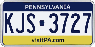 PA license plate KJS3727