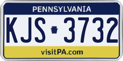 PA license plate KJS3732