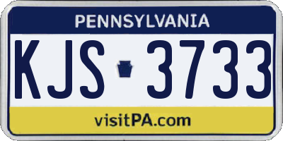 PA license plate KJS3733